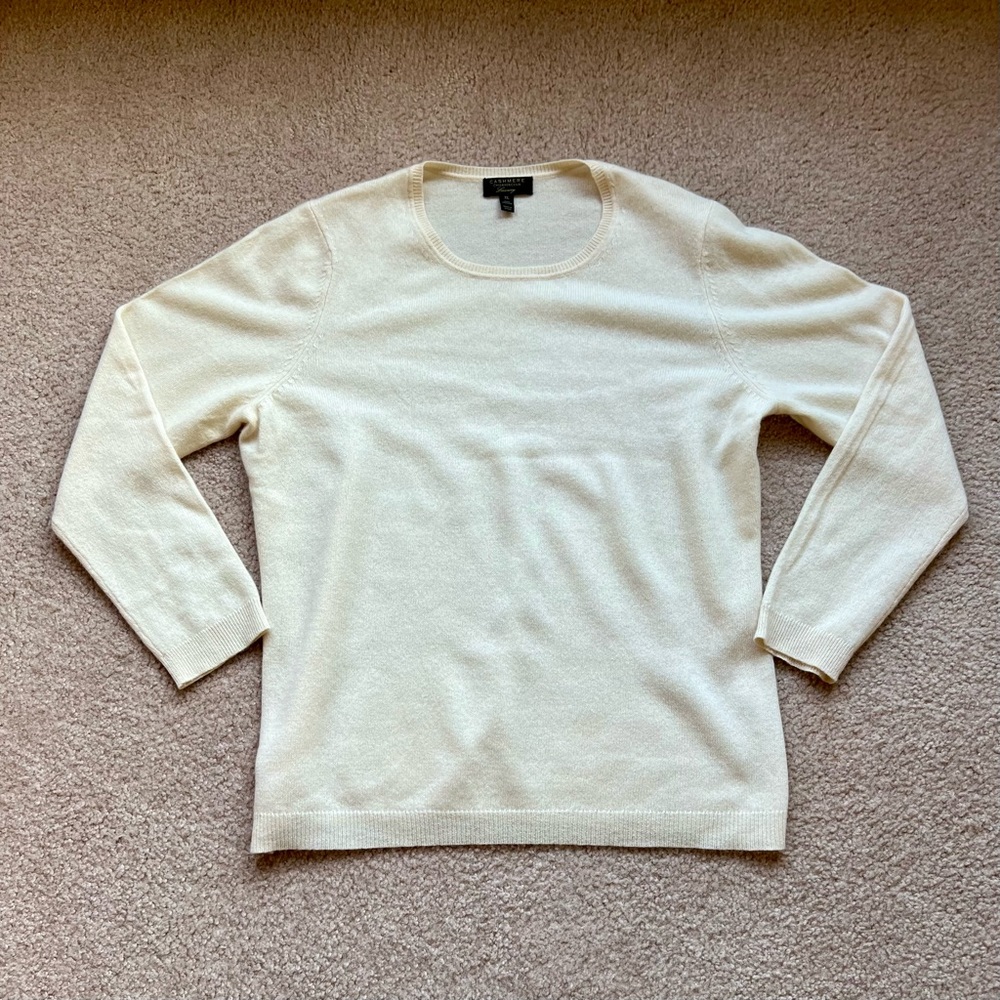 100% Cashmere Crew Neck Sweater